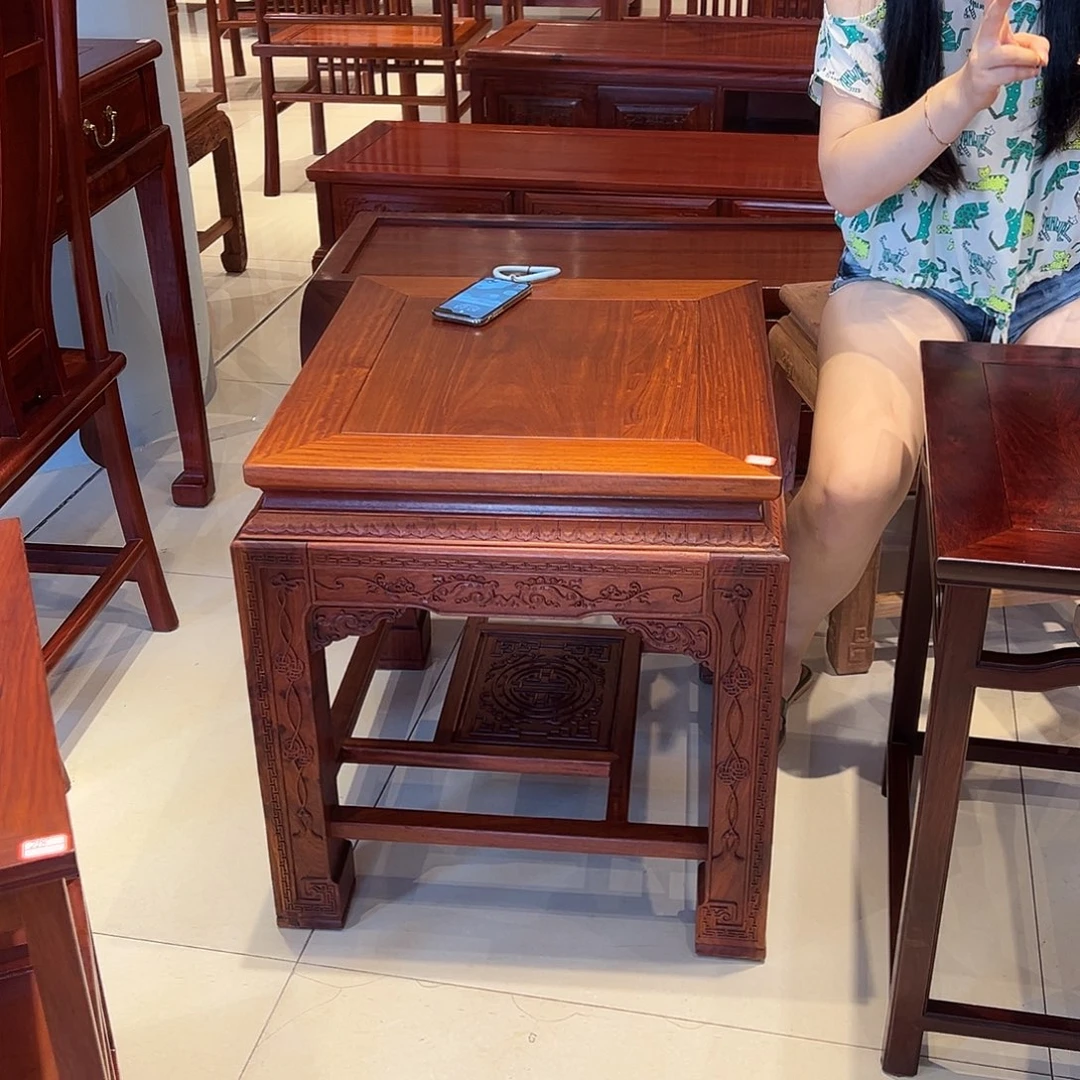 花梨木类书架角几