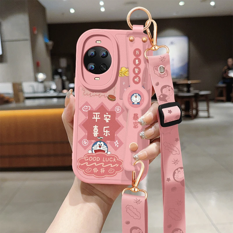 适用华为nova14pro手机壳斜挎挂绳nova14平安喜乐全包硅胶软壳女