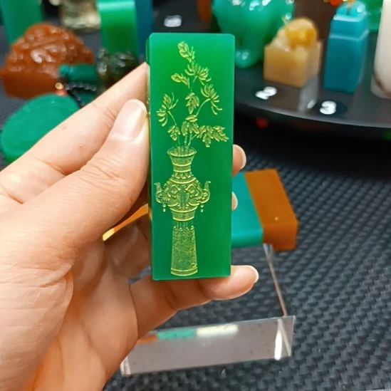 断***念寿山石印石雅安新绿