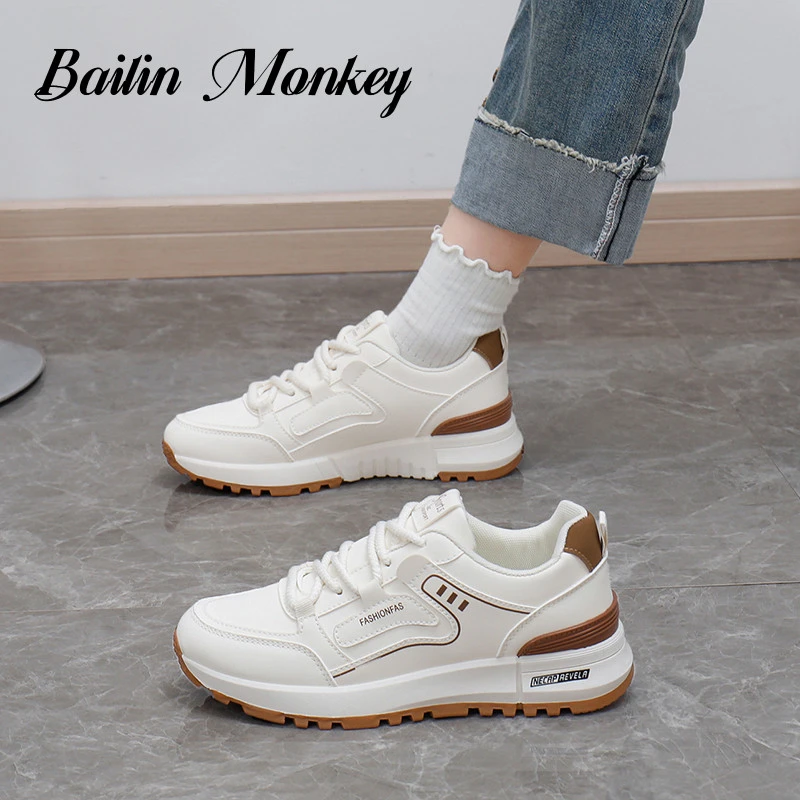 品牌踩屎感厚底阿甘鞋女2025秋季新款百搭百搭软皮轻便运动运动鞋