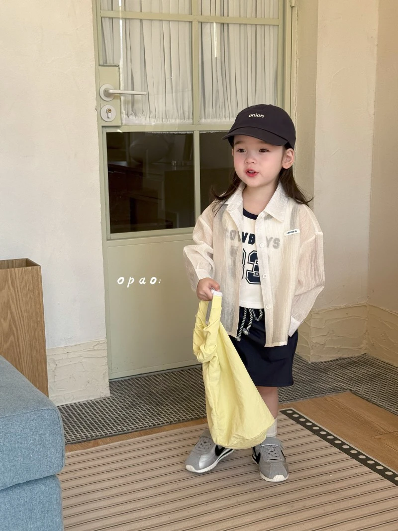 【opao】25夏  女童开衫工装半身裙休闲两件套
