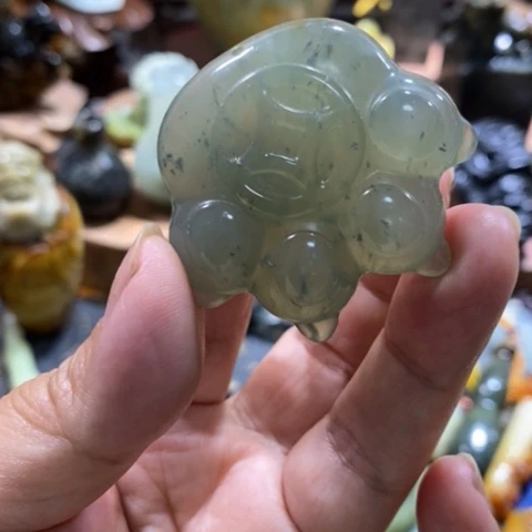 蛇纹石玉未镶嵌手把或挂件