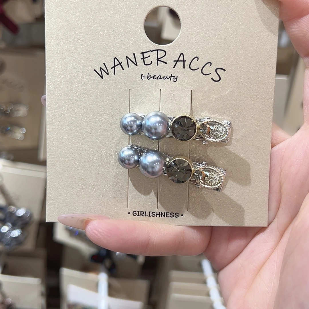 仿珍珠非金属球球小鸭夹