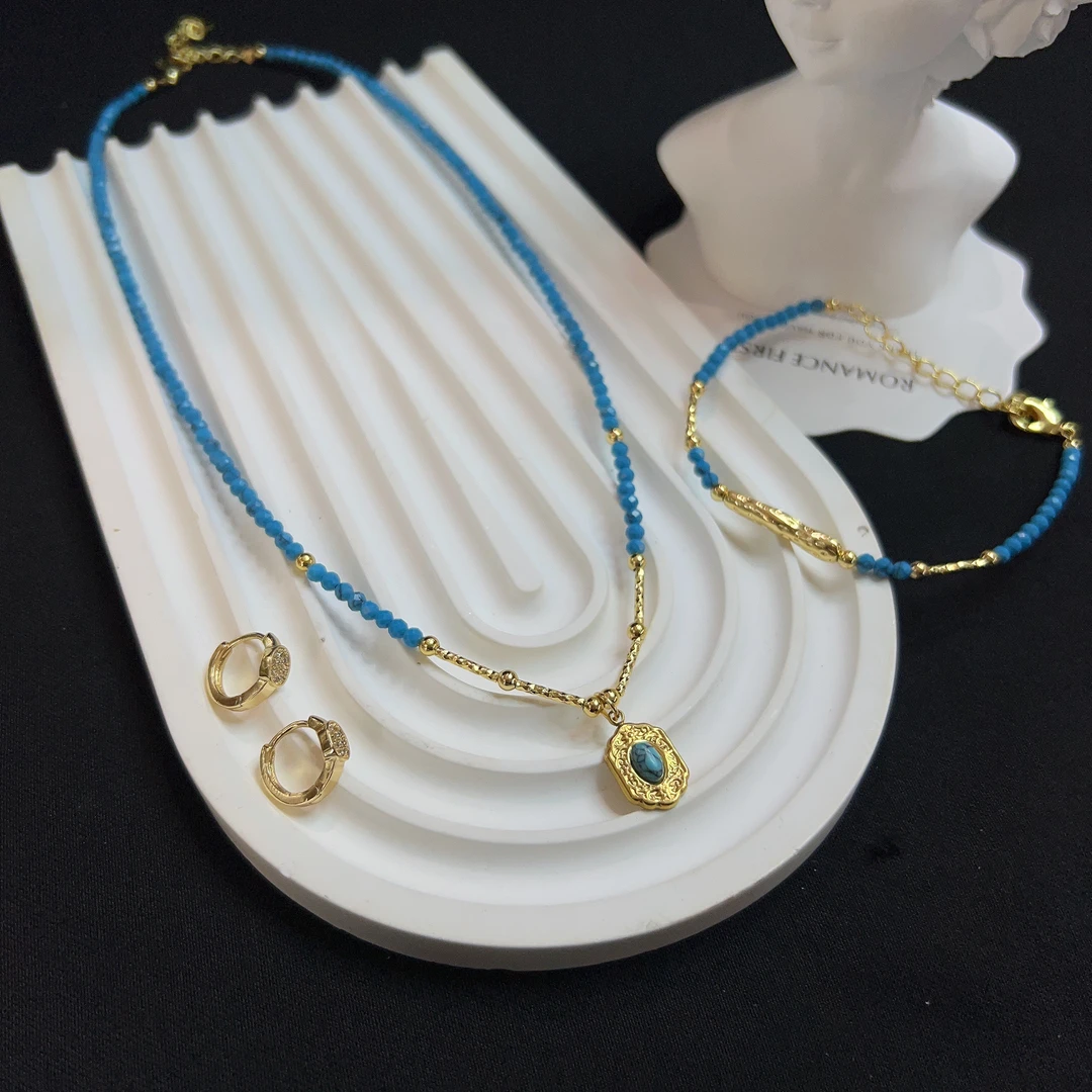 铜合金树脂项链 哈尼西牧时尚百搭三件套#0009002