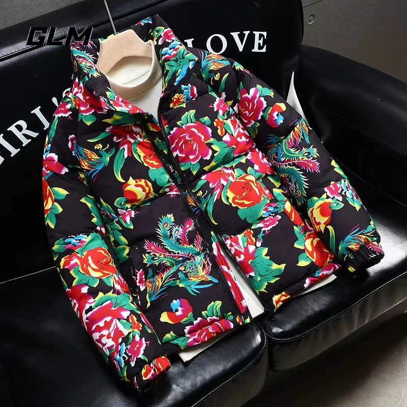 东北大花棉袄男女同款