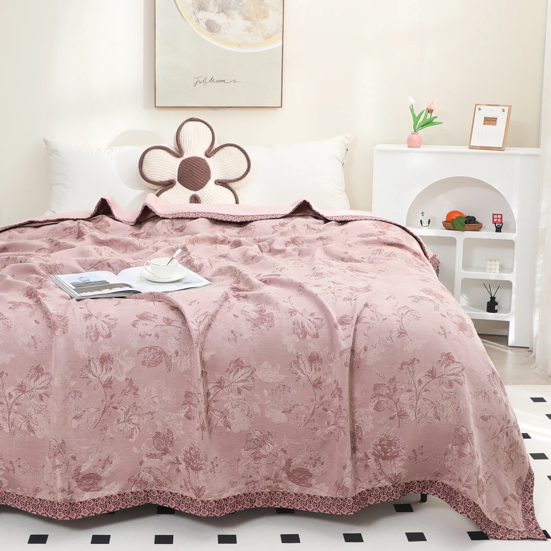 【牛哥福利】蔷薇花语-加厚高端轻奢床盖2.4*2.5米