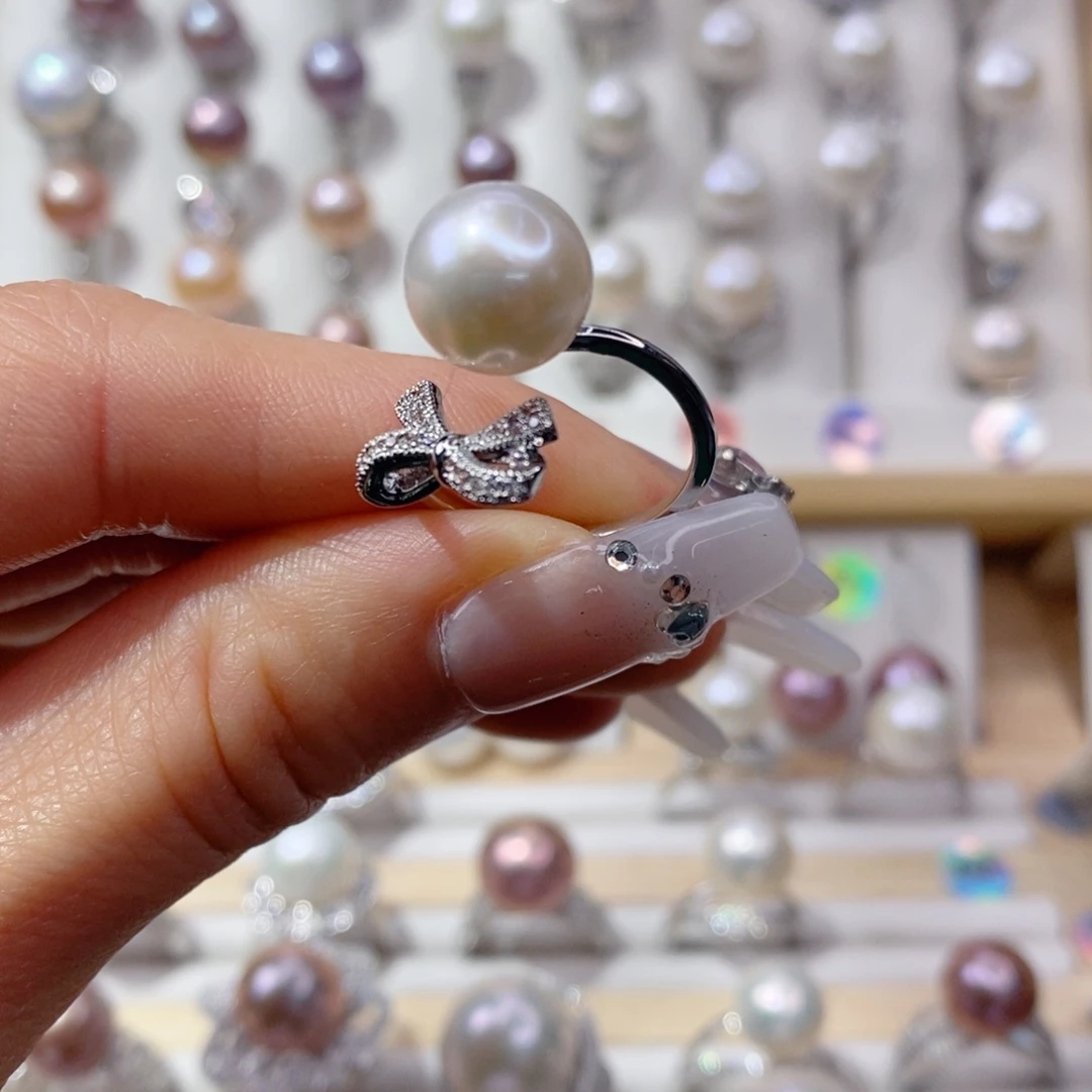 淡水珍珠戒指合金