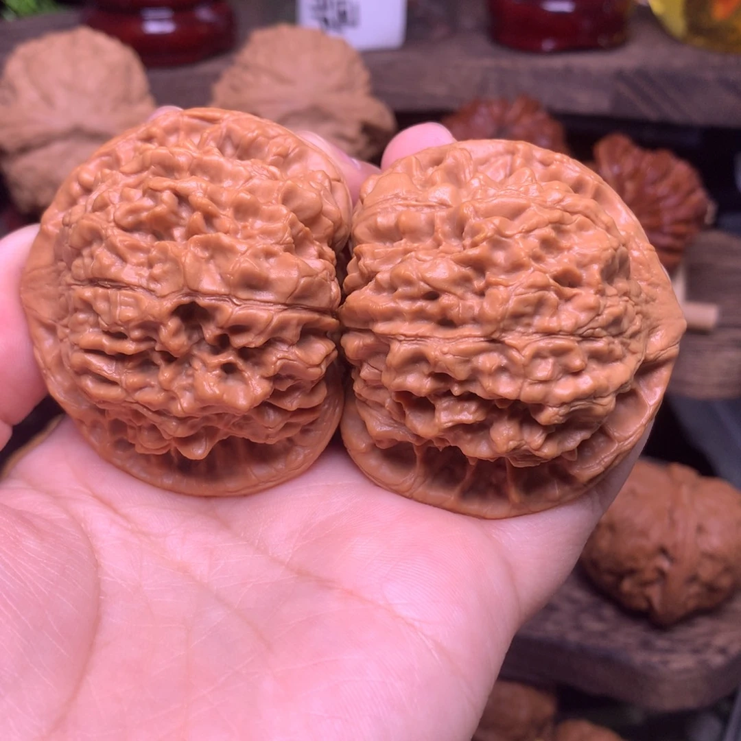 文玩核桃把件52官帽全品