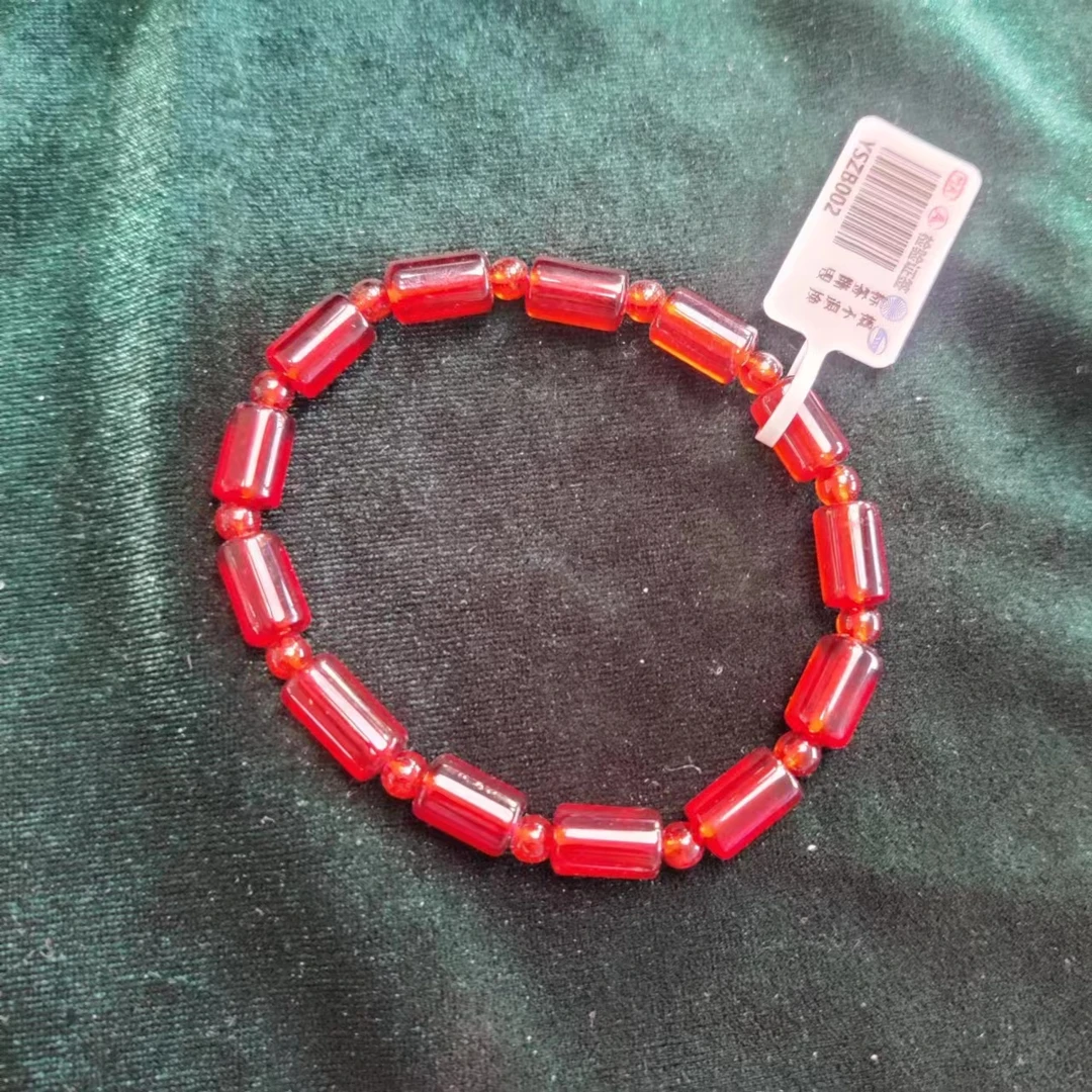 橙石榴石桶珠手串YSZB001