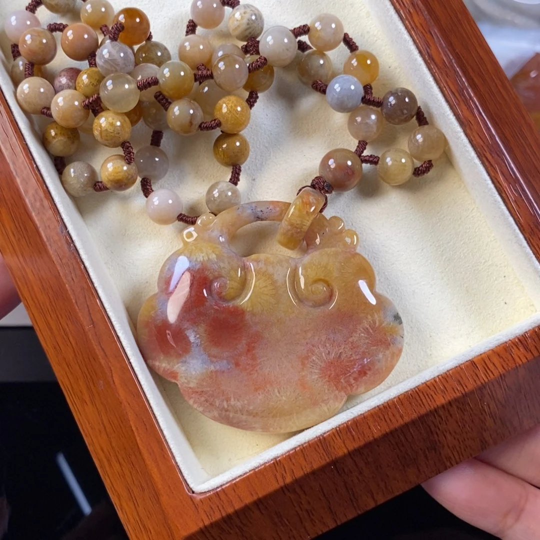 硅化珊瑚（珊瑚玉）未镶嵌颈饰600