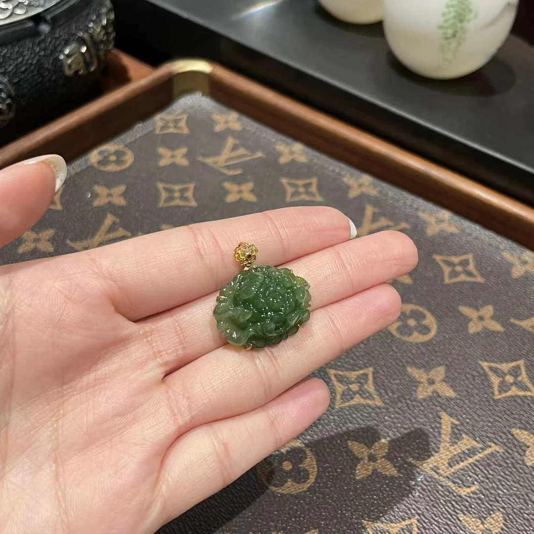 【凰一品】碧玉吊坠18k
