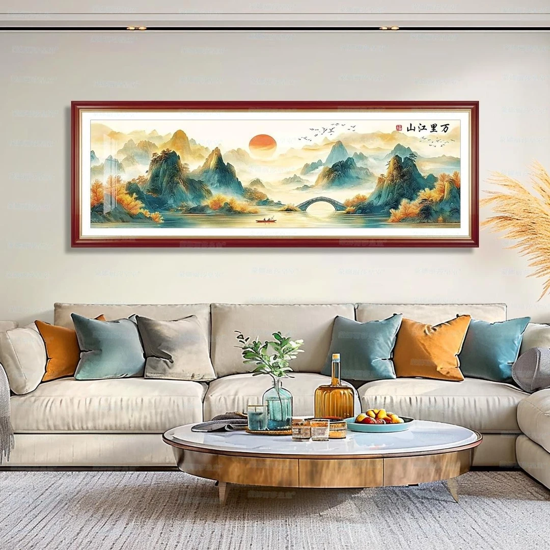 十字绣【万里江山】2025进口同款大格满绣简单好绣客厅山水风景画