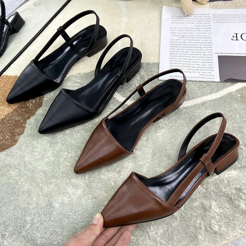 凉鞋女夏2023年新款韩版百搭粗跟单鞋软一字扣带仙女风罗马女8