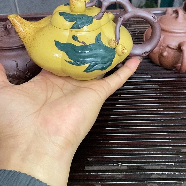 茶壶紫砂原矿黄段上合桃