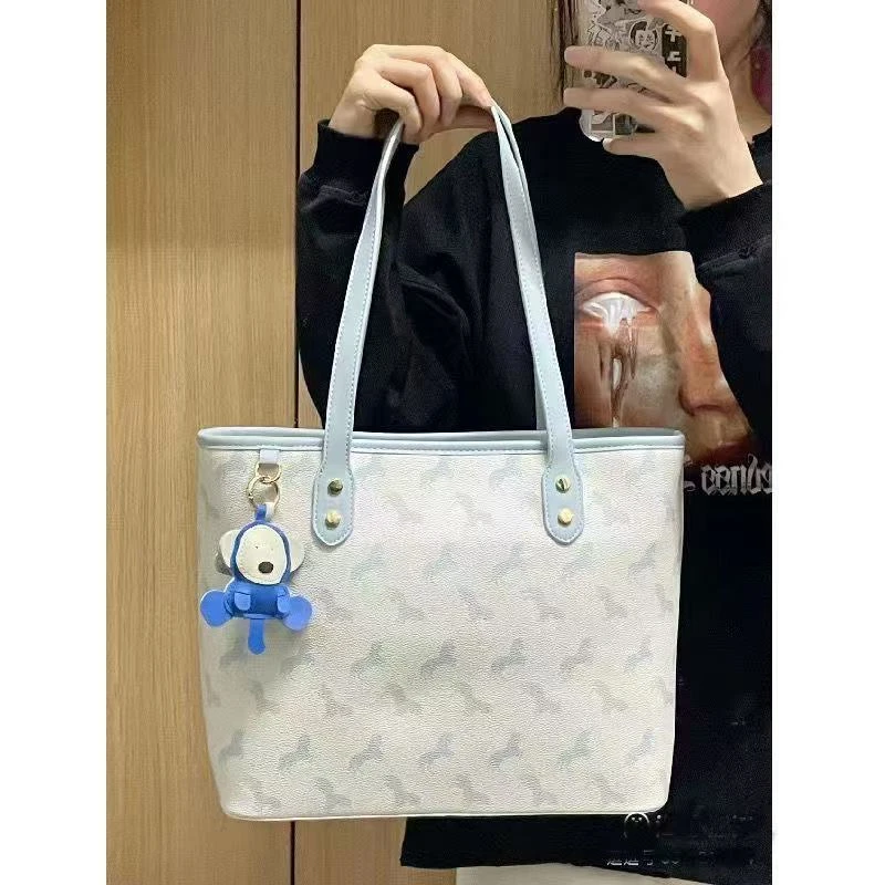 蓝色颜值托特包2023新款小众包包高级包包通勤大容量大包包单119