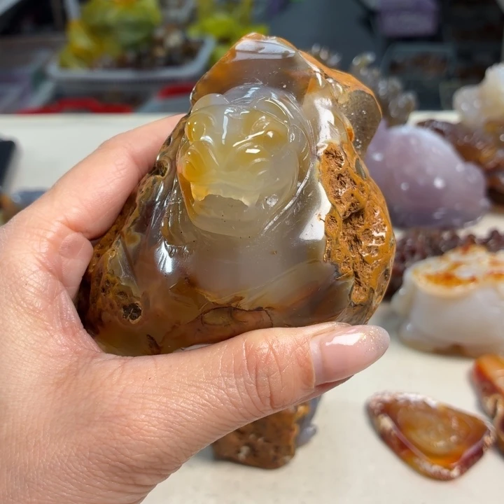 玛瑙/玉髓未镶嵌吊坠(不含链)