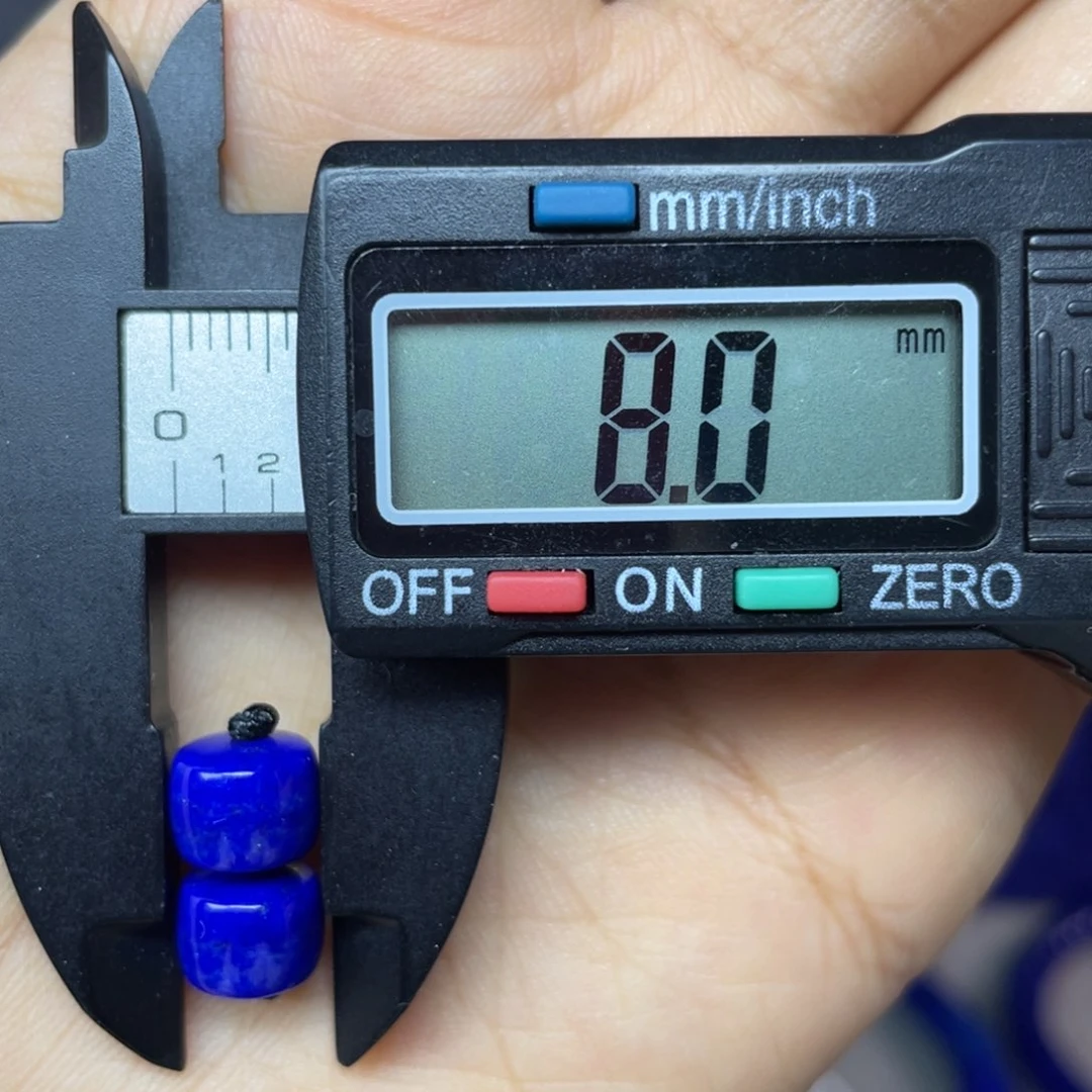 青金石未镶嵌8×6mm直切手串