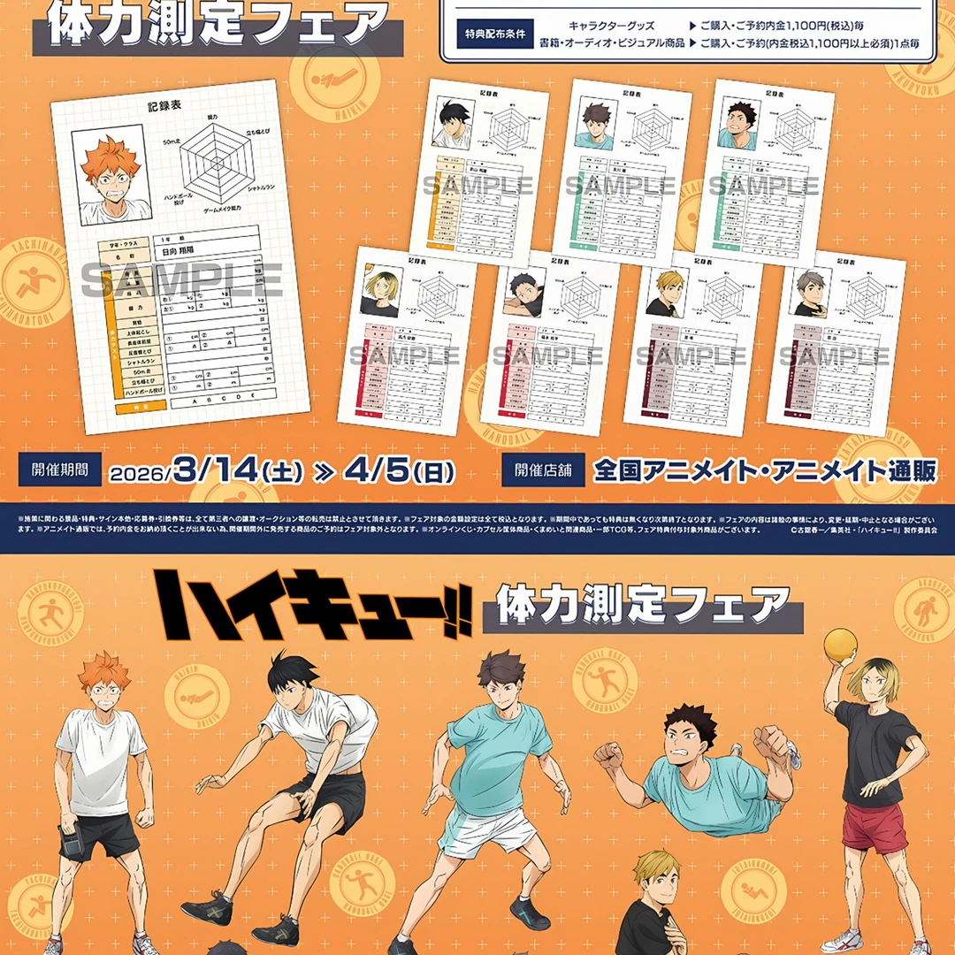 【时光谷】排球少年 movic 体测系列 吧唧立牌 盲盒代拆