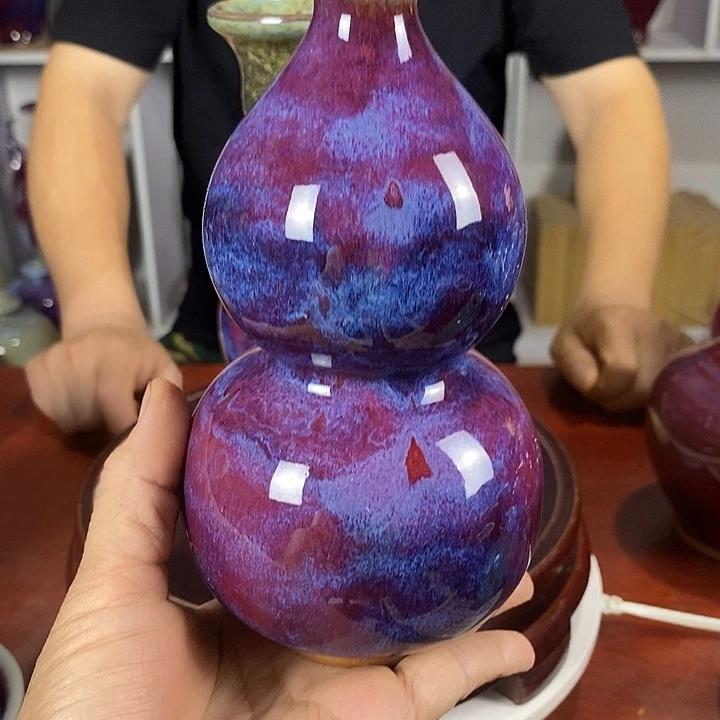 摆件尚峰钧窑作品葫芦瓶