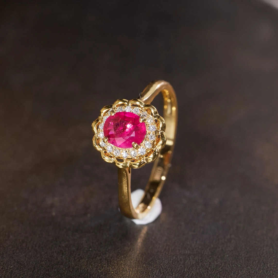 【歪歪】红宝石戒指*18K金镶嵌（多样性发一）XB-S1541