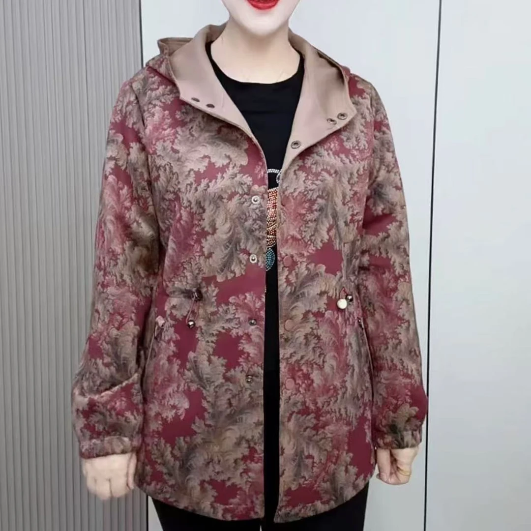 春季新款时尚休闲短款外套气质显瘦百搭潮流女士连帽宽松上衣外套