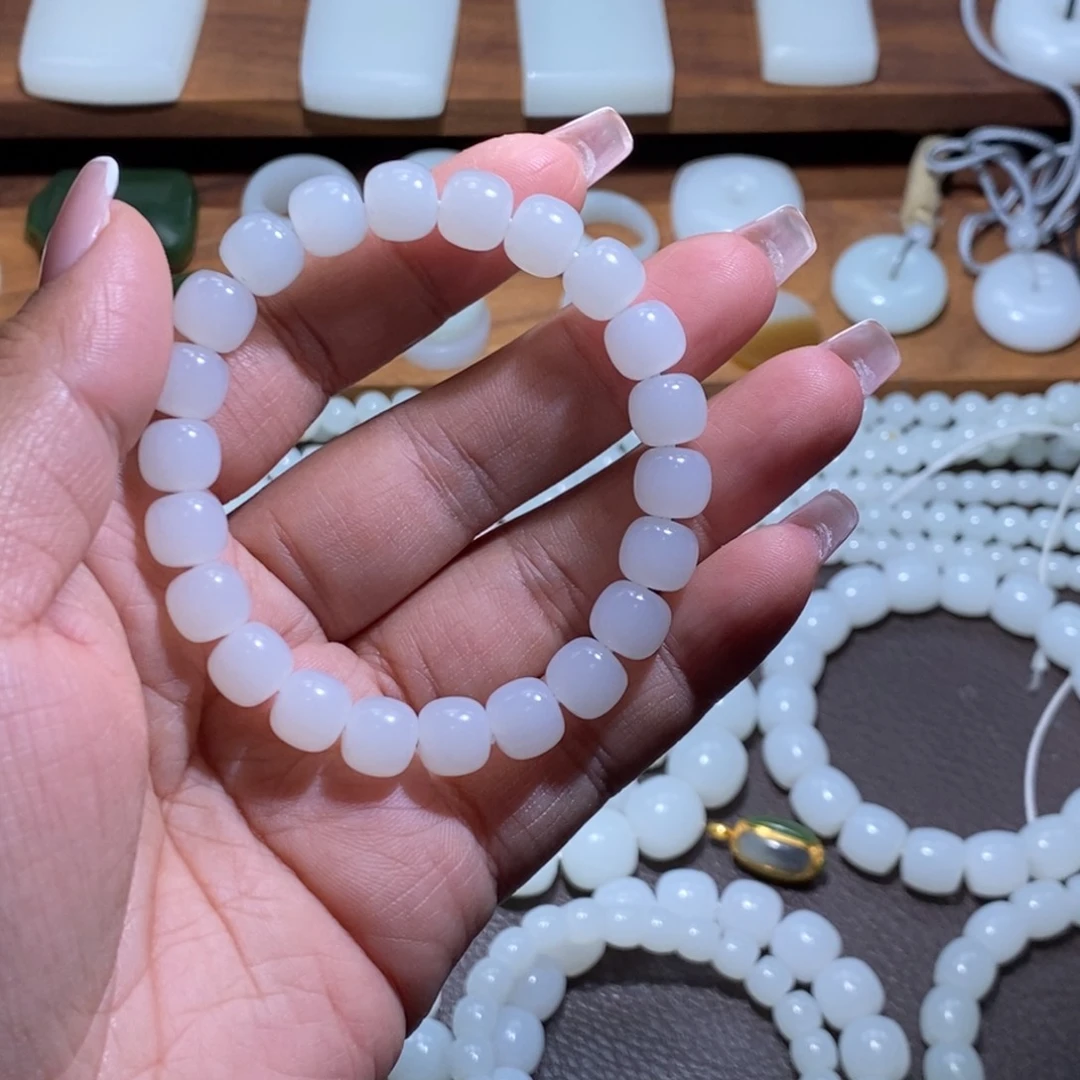 未镶嵌手链和田玉（糖玉）欧****