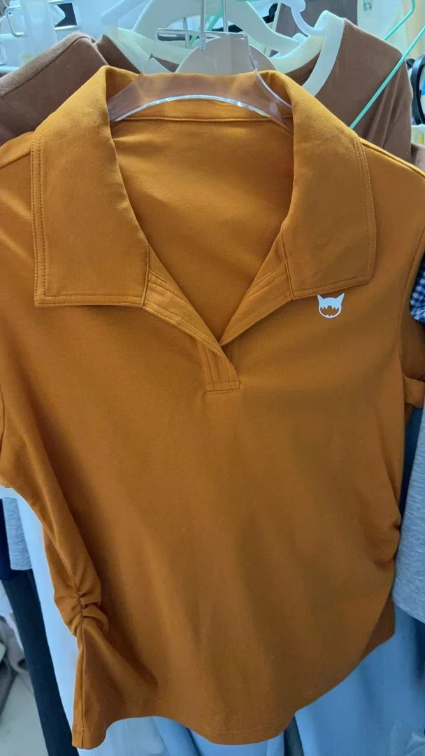 ss265983T恤polo领小猫刺绣