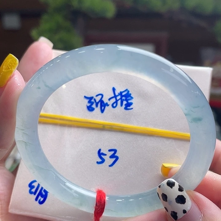 未镶嵌手镯翡翠53.1蓝冰蓝花冰棍