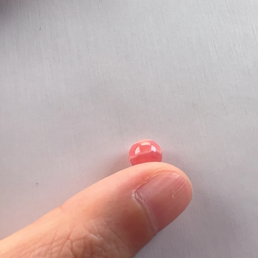 未镶嵌菱锰矿（红纹石）单珠D****Y