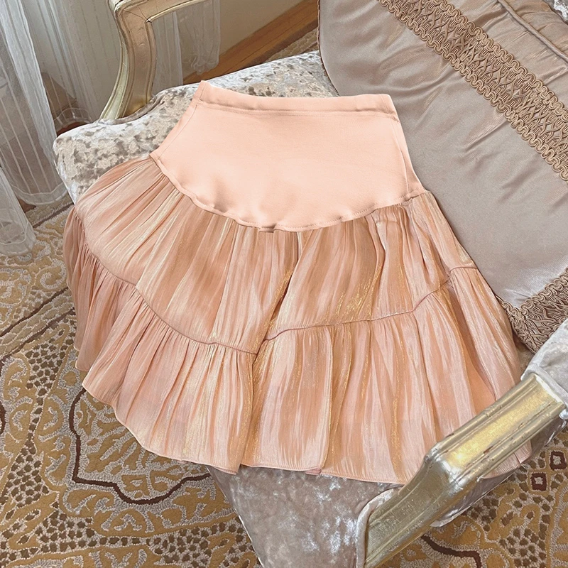 孕妇雪纺裤裙夏季薄款时髦小个子A字孕妇半身裙短裙托腹裙夏天