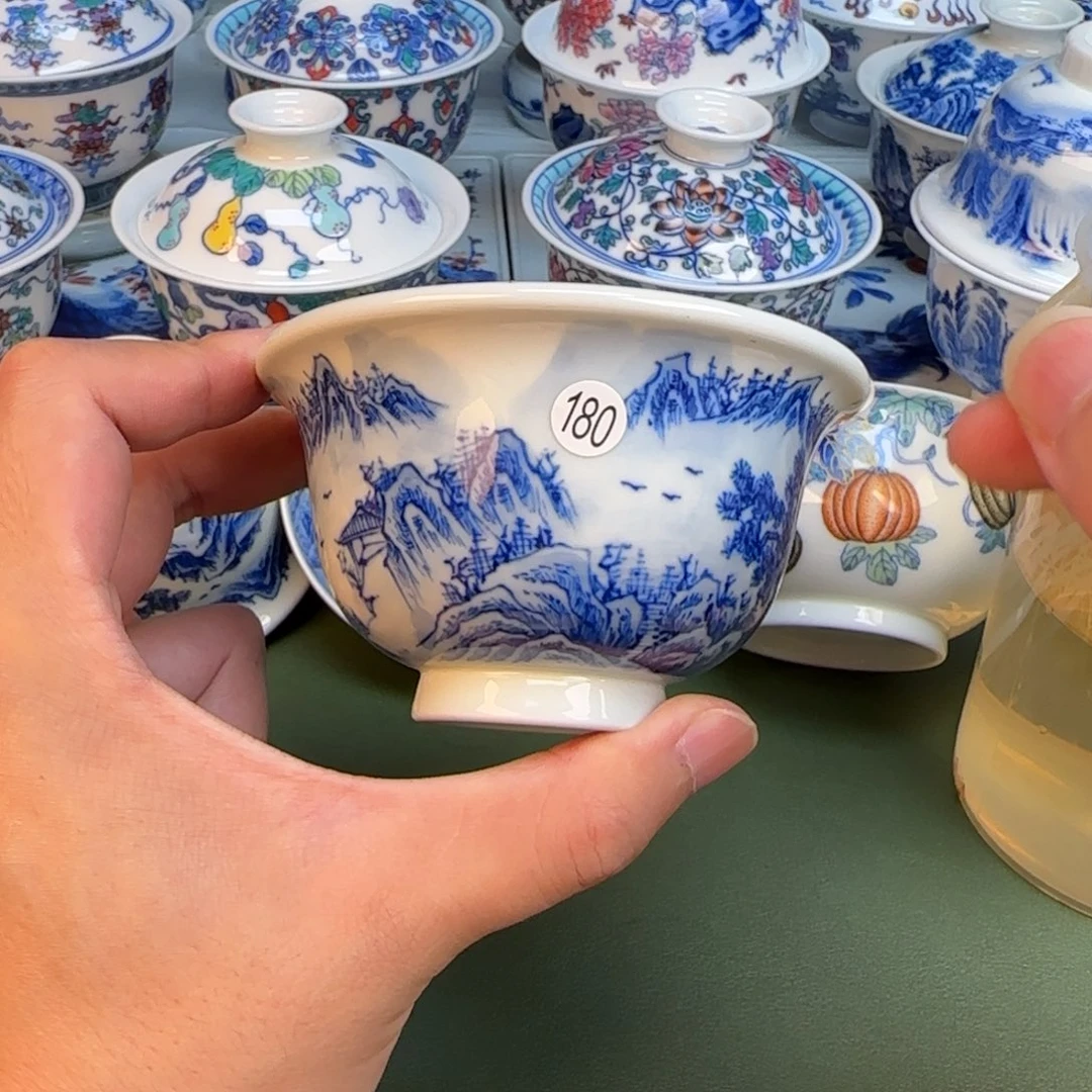 彦祖纯手工手绘茶具180