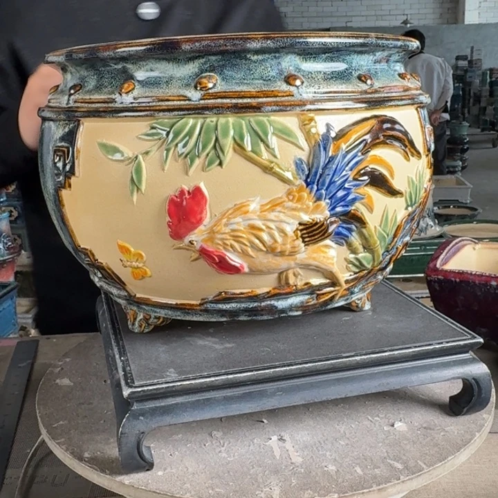 。一风堂石湾花盆 内27*21