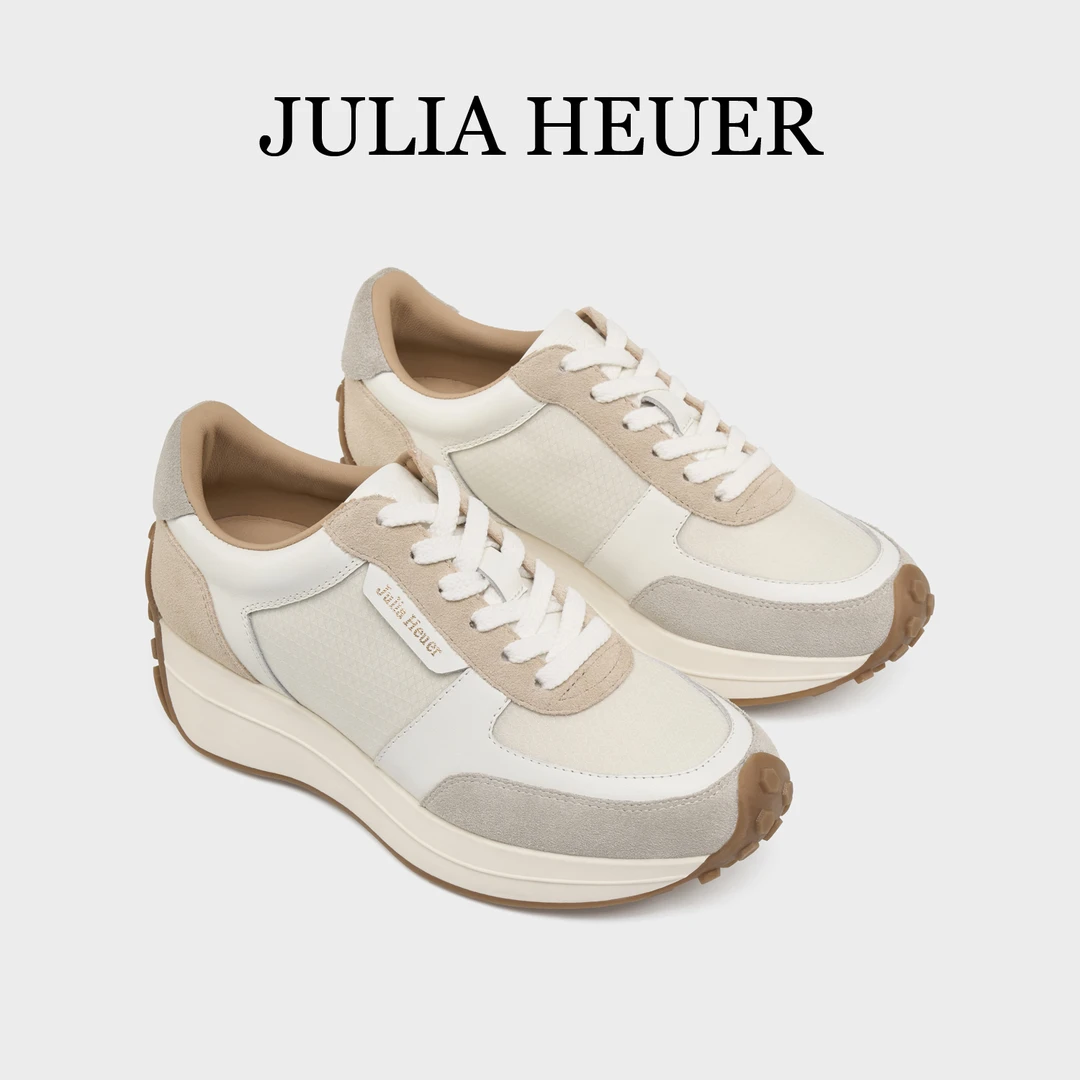 朱莉亚丨JULIA HEUER秋冬拼色休闲舒适小众厚底运动鞋2428