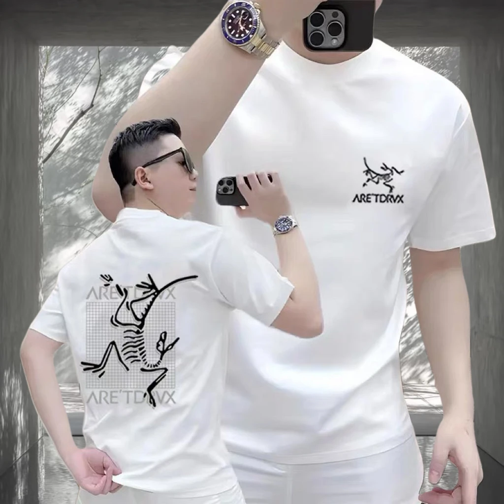 夏季短袖夏季纯棉透气印花T恤半袖男士休闲印花韩版修身圆领短袖T