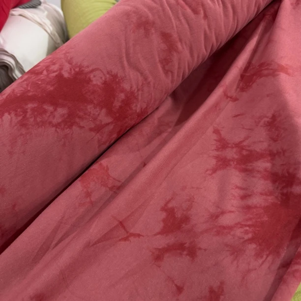 55 纯植物针织扎染亚麻汗布T恤面料3米价 宽1.8左右