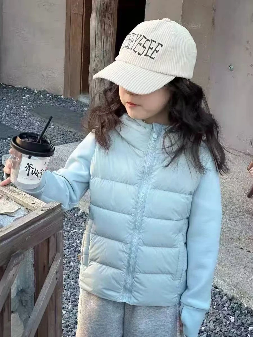 【新国标】儿童冬季90白鸭绒轻薄羽绒服宝宝羽绒服女童毛绒外套