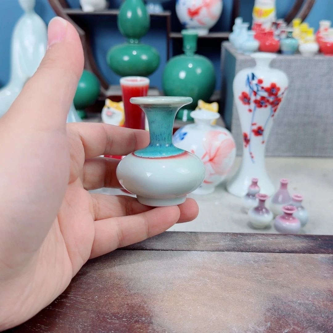 陶瓷手工小花器摆件