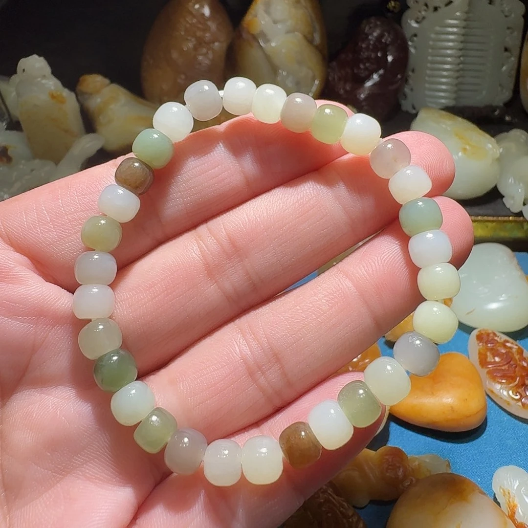 手链未镶嵌和田玉（糖玉）