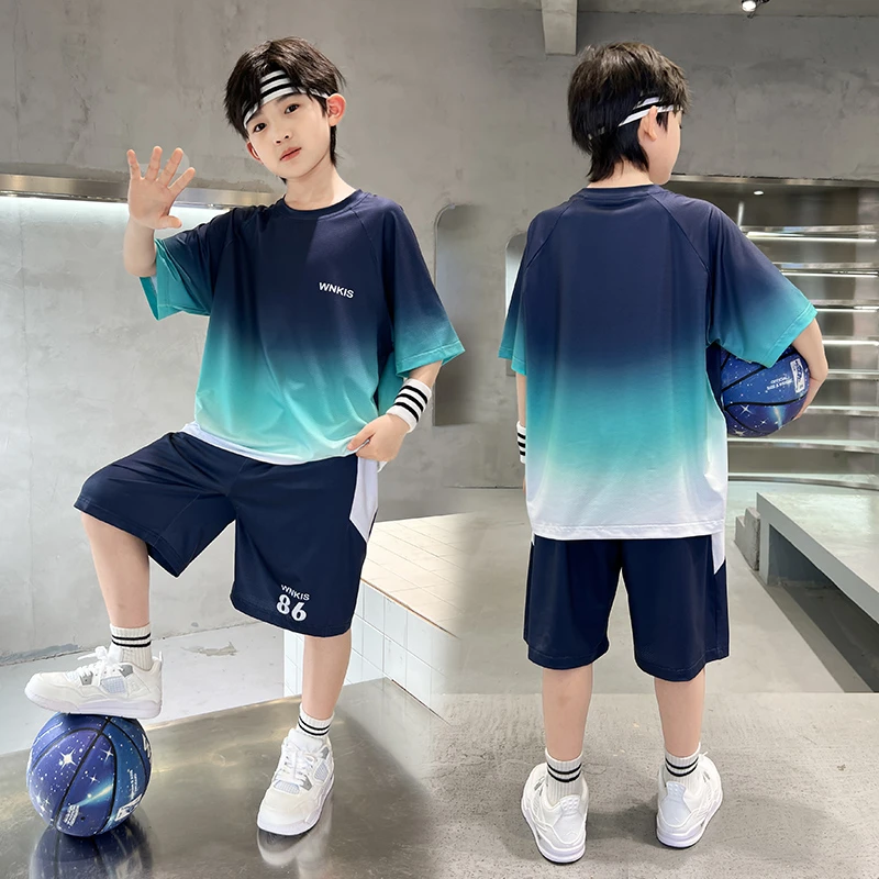 男童篮球服套装夏款2025新款儿童短袖球服中大童速干衣两件运动潮