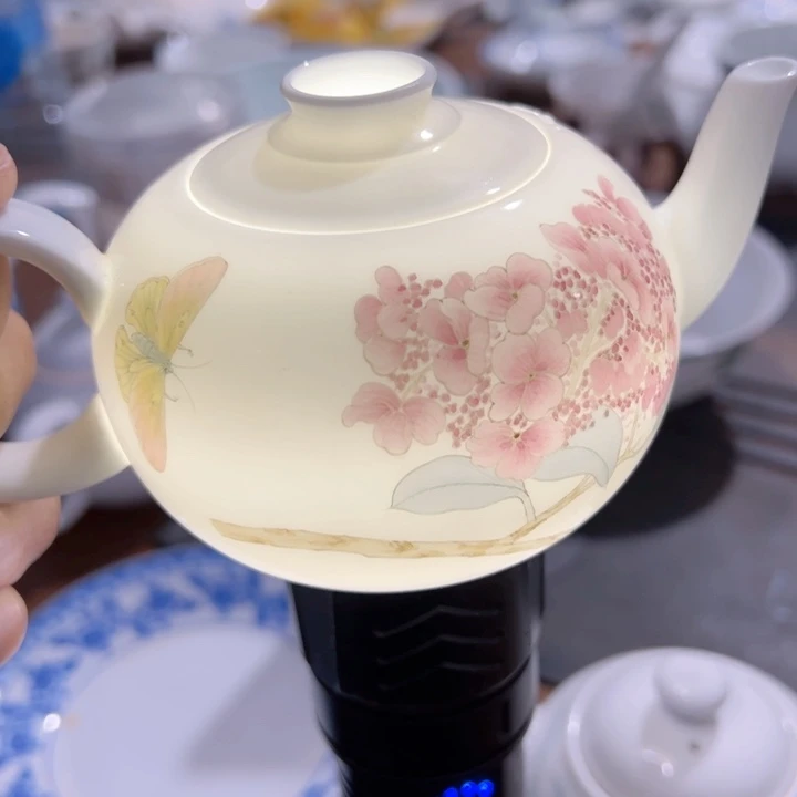 杯手绘大球泥微瑕茶壶