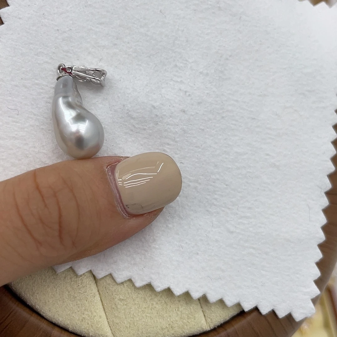 海水珍珠银S925镶嵌颈饰