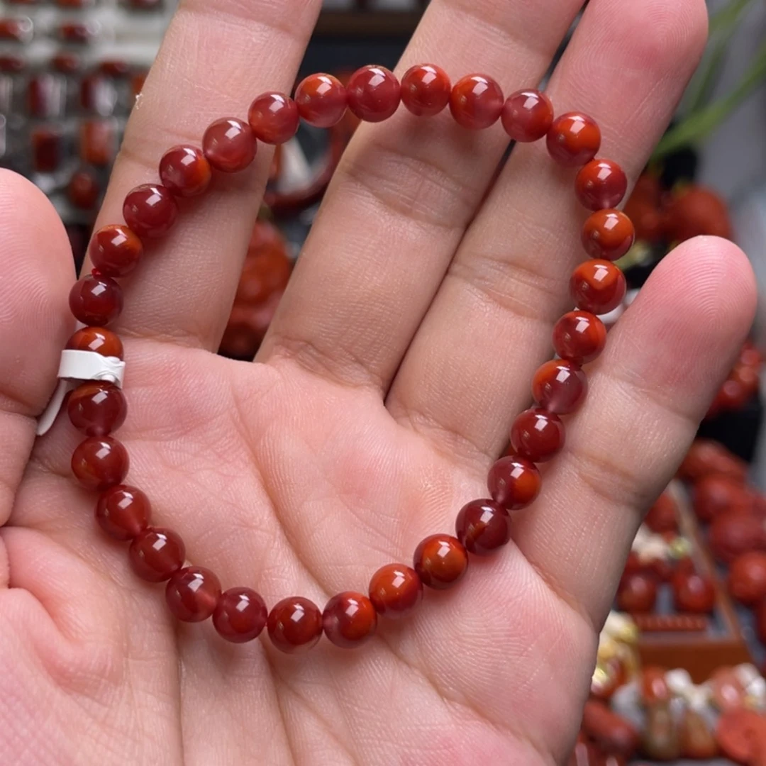 【闪购商品】未镶嵌6m牛血红手串南红玛瑙