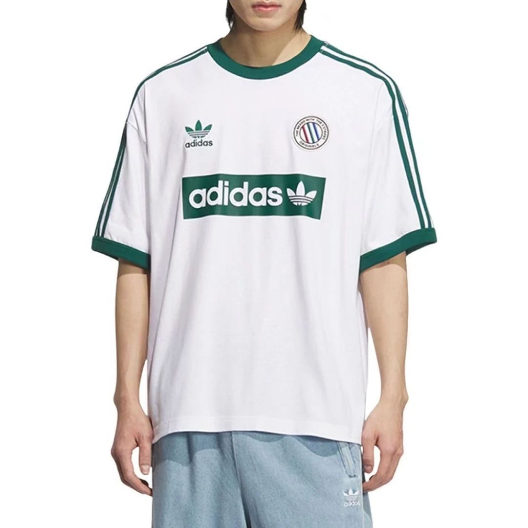 【专柜同款】阿迪达斯三叶草系列男子时尚休闲短袖T恤KC2602#HN