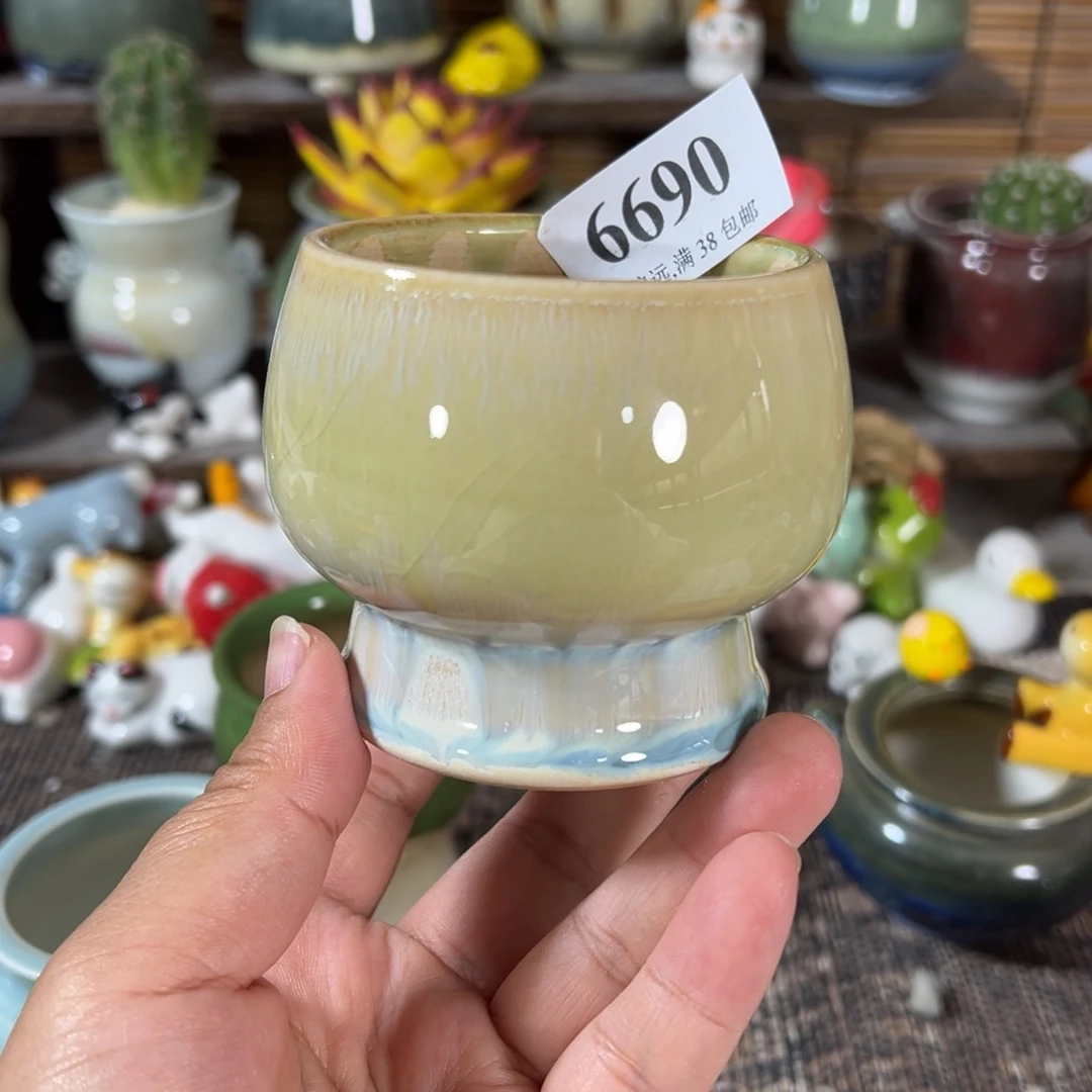 口6高7 手工花盆满30包邮