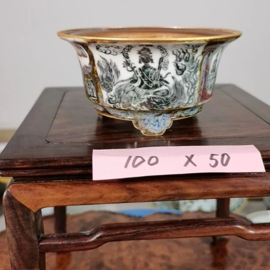 陶大德堂手工手绘釉盆