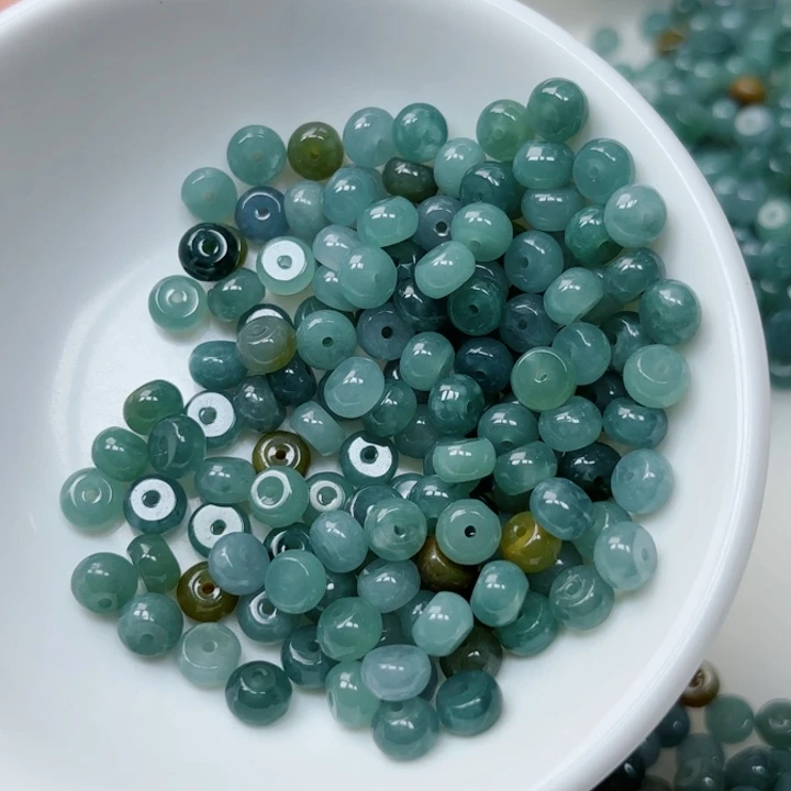 未镶嵌手链翡翠散珠50颗卡6