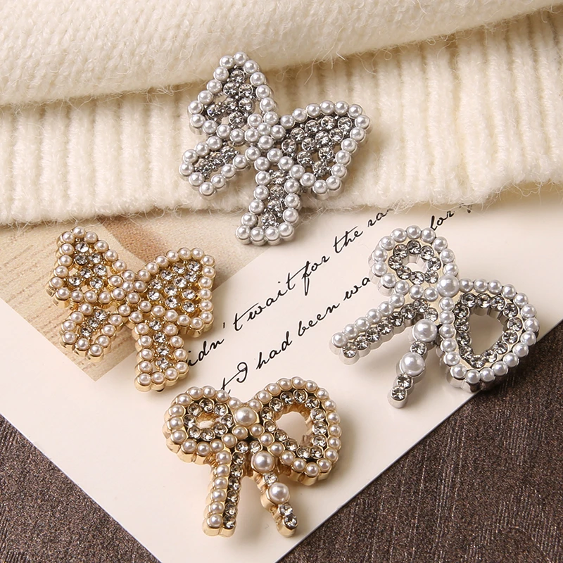 大衣蝴蝶结扣子纽扣风衣毛衣外套高档珍珠钮扣高级感衣服装饰扣