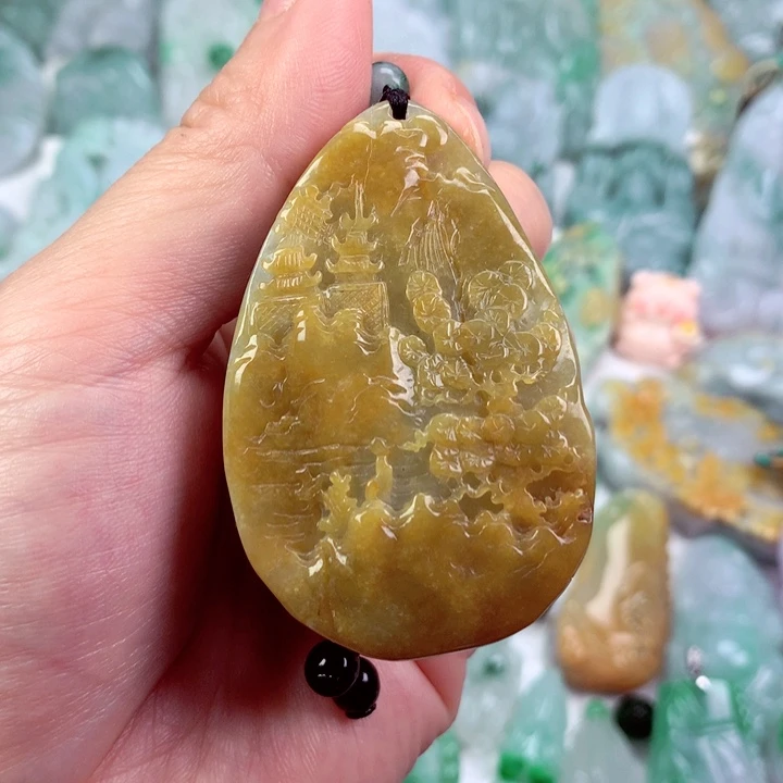 翡翠未镶嵌吊坠(不含链)