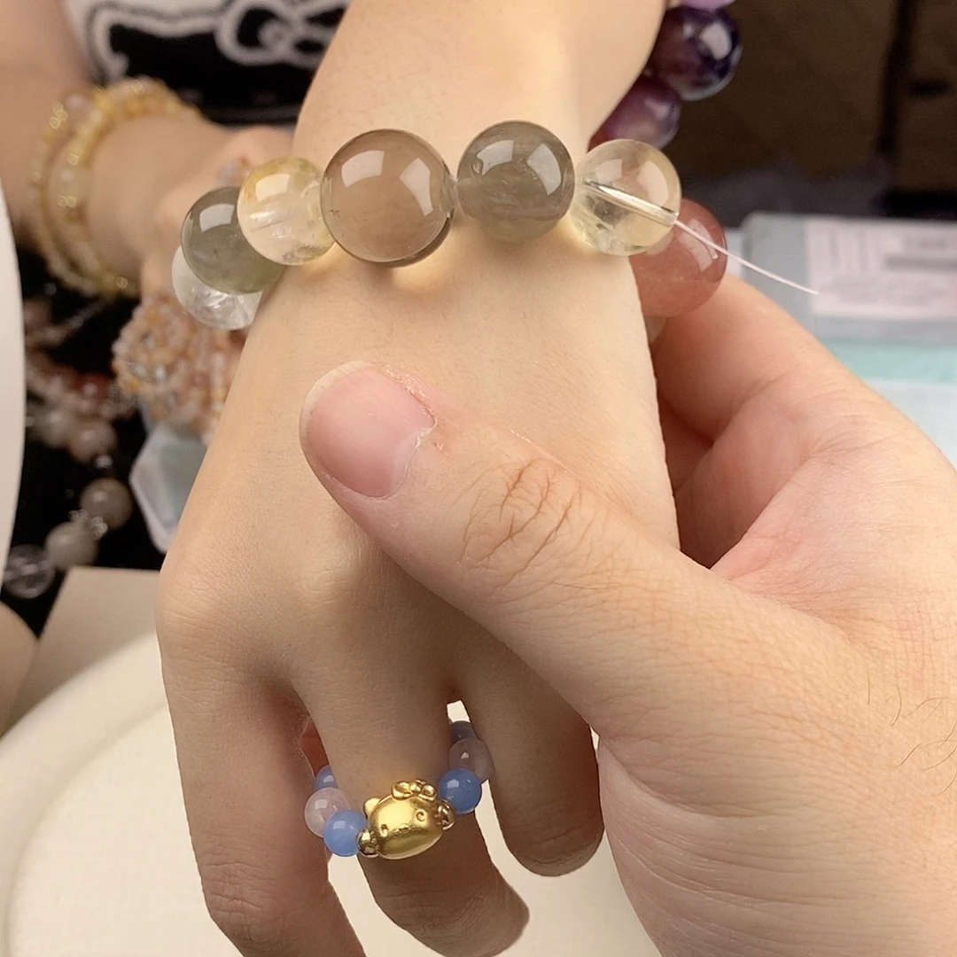 手链银S925镀金镶嵌水晶