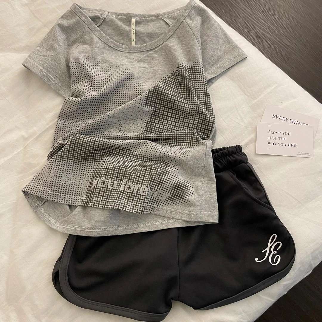 【美式简约小熊】短袖睡衣女款爆款2025新款大码短裤家居服套装外穿